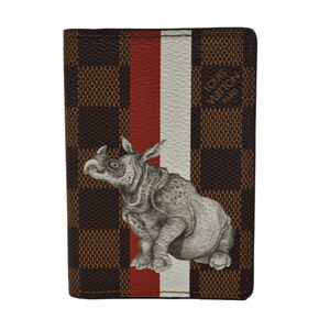 Louis Vuitton Chapman Brothers Rhino Brown Damier Logo Pocket Organizer Wallet